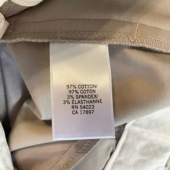 Banana Republic Women Flared Khaki Pants size 10 Beige Mid Rise Stretch NWT - Picture 8 of 10